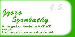 gyozo szombathy business card